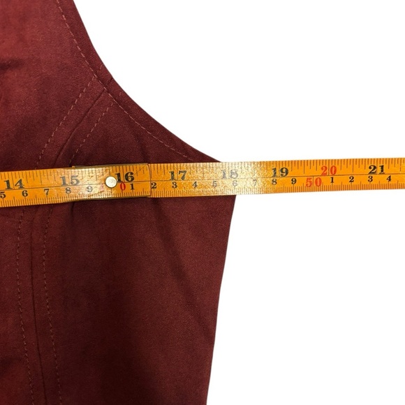 Banana Republic Business Casual Vegan Suede Sheath Dress in Red Size 8 NWT - Picture 12 of 14